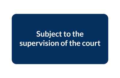 Subject to the supervision of the court